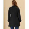 imageAllegra K Womens Winter Classic Outwear Overcoat with Pockets Single Breasted Pea CoatBlack