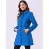imageAllegra K Womens Winter Classic Outwear Overcoat with Pockets Single Breasted Pea CoatBlue