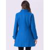 imageAllegra K Womens Winter Classic Outwear Overcoat with Pockets Single Breasted Pea CoatBlue