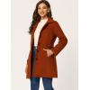 imageAllegra K Womens Winter Classic Outwear Overcoat with Pockets Single Breasted Pea CoatBrick Red