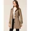 imageAllegra K Womens Winter Classic Outwear Overcoat with Pockets Single Breasted Pea CoatBrown