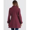 imageAllegra K Womens Winter Classic Outwear Overcoat with Pockets Single Breasted Pea CoatBurgundy