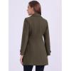 imageAllegra K Womens Winter Classic Outwear Overcoat with Pockets Single Breasted Pea CoatCoffee