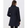 imageAllegra K Womens Winter Classic Outwear Overcoat with Pockets Single Breasted Pea CoatDark Blue