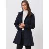 imageAllegra K Womens Winter Classic Outwear Overcoat with Pockets Single Breasted Pea CoatDark Blue