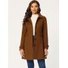 imageAllegra K Womens Winter Classic Outwear Overcoat with Pockets Single Breasted Pea CoatDeep Brown