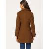 imageAllegra K Womens Winter Classic Outwear Overcoat with Pockets Single Breasted Pea CoatDeep Brown