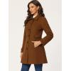 imageAllegra K Womens Winter Classic Outwear Overcoat with Pockets Single Breasted Pea CoatDeep Brown