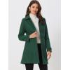 imageAllegra K Womens Winter Classic Outwear Overcoat with Pockets Single Breasted Pea CoatGreen