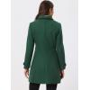 imageAllegra K Womens Winter Classic Outwear Overcoat with Pockets Single Breasted Pea CoatGreen