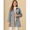 imageAllegra K Womens Winter Classic Outwear Overcoat with Pockets Single Breasted Pea CoatGrey