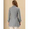 imageAllegra K Womens Winter Classic Outwear Overcoat with Pockets Single Breasted Pea CoatGrey