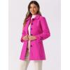 imageAllegra K Womens Winter Classic Outwear Overcoat with Pockets Single Breasted Pea CoatHot Pink