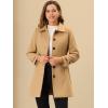 imageAllegra K Womens Winter Classic Outwear Overcoat with Pockets Single Breasted Pea CoatKhaki