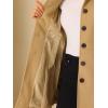 imageAllegra K Womens Winter Classic Outwear Overcoat with Pockets Single Breasted Pea CoatKhaki