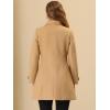 imageAllegra K Womens Winter Classic Outwear Overcoat with Pockets Single Breasted Pea CoatKhaki