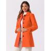 imageAllegra K Womens Winter Classic Outwear Overcoat with Pockets Single Breasted Pea CoatOrange