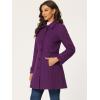 imageAllegra K Womens Winter Classic Outwear Overcoat with Pockets Single Breasted Pea CoatPurple