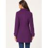 imageAllegra K Womens Winter Classic Outwear Overcoat with Pockets Single Breasted Pea CoatPurple