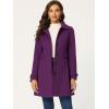 imageAllegra K Womens Winter Classic Outwear Overcoat with Pockets Single Breasted Pea CoatPurple