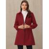 imageAllegra K Womens Winter Classic Outwear Overcoat with Pockets Single Breasted Pea CoatRed
