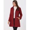 imageAllegra K Womens Winter Classic Outwear Overcoat with Pockets Single Breasted Pea CoatRed