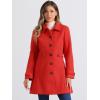 imageAllegra K Womens Winter Classic Outwear Overcoat with Pockets Single Breasted Pea CoatReds