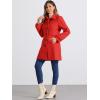imageAllegra K Womens Winter Classic Outwear Overcoat with Pockets Single Breasted Pea CoatReds