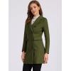 imageAllegra K Womens Winter Coat Elegant Notched Lapel Double Breasted Trench CoatArmy Green