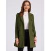 imageAllegra K Womens Winter Coat Elegant Notched Lapel Double Breasted Trench CoatArmy Green