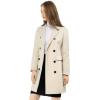 imageAllegra K Womens Winter Coat Elegant Notched Lapel Double Breasted Trench CoatBeige