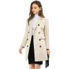 imageAllegra K Womens Winter Coat Elegant Notched Lapel Double Breasted Trench CoatBeige