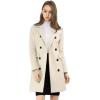 imageAllegra K Womens Winter Coat Elegant Notched Lapel Double Breasted Trench CoatBeige