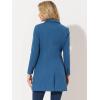 imageAllegra K Womens Winter Coat Elegant Notched Lapel Double Breasted Trench CoatBlue Gray