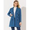 imageAllegra K Womens Winter Coat Elegant Notched Lapel Double Breasted Trench CoatBlue Gray