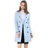 imageAllegra K Womens Winter Coat Elegant Notched Lapel Double Breasted Trench CoatBlues