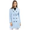 imageAllegra K Womens Winter Coat Elegant Notched Lapel Double Breasted Trench CoatBlues