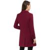imageAllegra K Womens Winter Coat Elegant Notched Lapel Double Breasted Trench CoatBurgundy