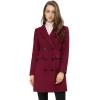 imageAllegra K Womens Winter Coat Elegant Notched Lapel Double Breasted Trench CoatBurgundy