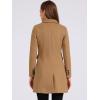 imageAllegra K Womens Winter Coat Elegant Notched Lapel Double Breasted Trench CoatCamel