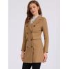 imageAllegra K Womens Winter Coat Elegant Notched Lapel Double Breasted Trench CoatCamel