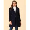 imageAllegra K Womens Winter Coat Elegant Notched Lapel Double Breasted Trench CoatDark Blue