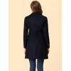 imageAllegra K Womens Winter Coat Elegant Notched Lapel Double Breasted Trench CoatDark Blue