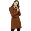 imageAllegra K Womens Winter Coat Elegant Notched Lapel Double Breasted Trench CoatDark Brown