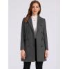imageAllegra K Womens Winter Coat Elegant Notched Lapel Double Breasted Trench CoatDark Grey