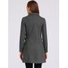 imageAllegra K Womens Winter Coat Elegant Notched Lapel Double Breasted Trench CoatDark Grey