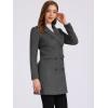 imageAllegra K Womens Winter Coat Elegant Notched Lapel Double Breasted Trench CoatDark Grey