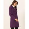 imageAllegra K Womens Winter Coat Elegant Notched Lapel Double Breasted Trench CoatDark Purple