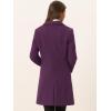 imageAllegra K Womens Winter Coat Elegant Notched Lapel Double Breasted Trench CoatDark Purple