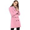 imageAllegra K Womens Winter Coat Elegant Notched Lapel Double Breasted Trench CoatDusty Pink